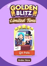 Monopoly Go 5 star Sticker/Card -  Golden Blitz Event - QA Pals