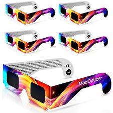 MedOptics Solar Eclipse Glasses 5 Pack - 2024 NASA Approved ISO Certified