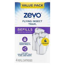 Zevo Flying Insect Trap,Fly Trap Refill Cartridges (Twin Pack, 4 Cartridges)