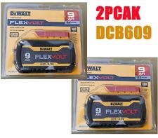 2 PACK New Dewalt DCB609 20V/60V MAX Flexvolt 9 Ah Lithium Ion Battery