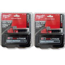 2PCS Milwaukee M18 48-11-1880 8.0 AH Battery 18V XC High Output NEW Brand